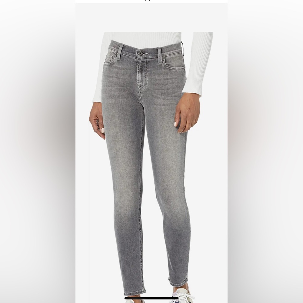 Gray high waited skinny 7 for all mankind jeans